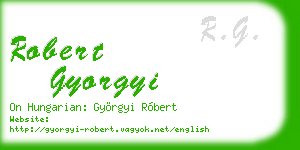 robert gyorgyi business card